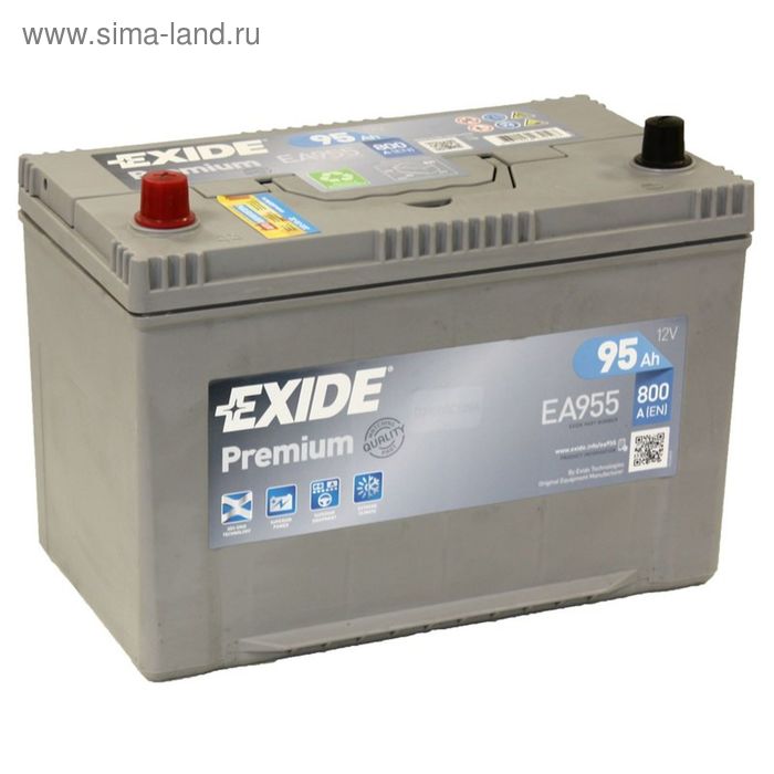 Аккумуляторная батарея Exide 95 Ач Premium EA955 (D31FR)