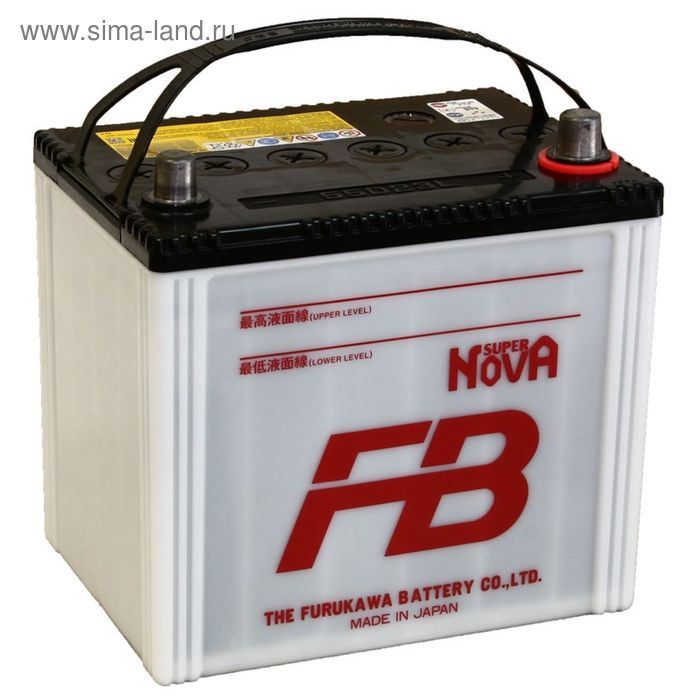 фото Аккумуляторная батарея fb super nova 60 ач, обратная полярность 55d23l furukawa battery