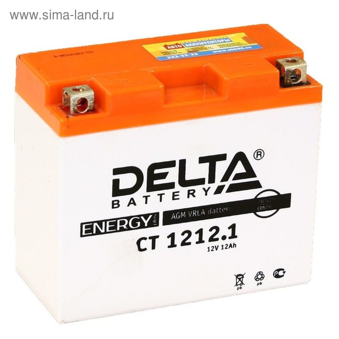 фото Аккумуляторная батарея delta 12 ач ct 1212.1 (yt12b-bs)