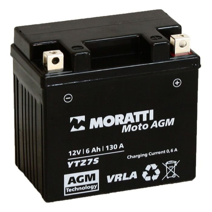 Аккумуляторная батарея Moratti 6 Ач YTZ7S, залитый