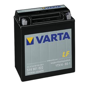 

Аккумуляторная батарея Varta 14 Ач Moto AGM 514 901 022 (YTX16-BS-1)