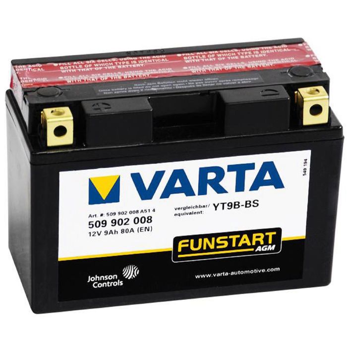 Аккумуляторная батарея Varta 9 Ач Moto AGM 509 902 008 (YT9B-BS)