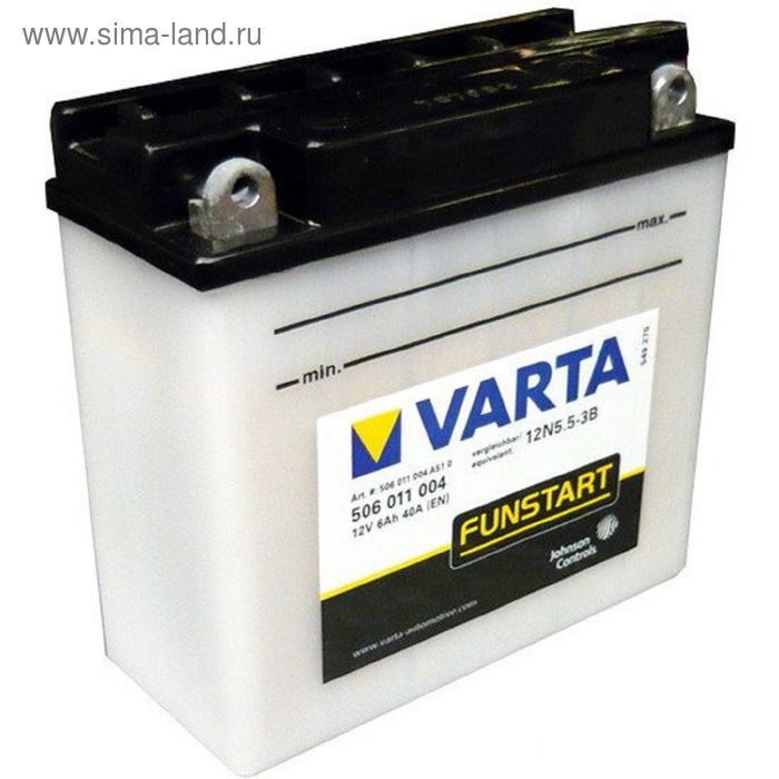 аккумуляторная батарея varta 16 ач moto 516 016 012 yb16al a2 Аккумуляторная батарея Varta 6 Ач Moto 506 011 004 (12N5.5-3B)