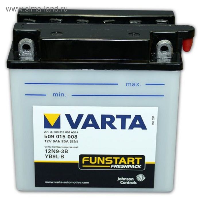 Аккумуляторная батарея Varta 9 Ач Moto 509 015 008 (12N9-3B/YB9L-B)
