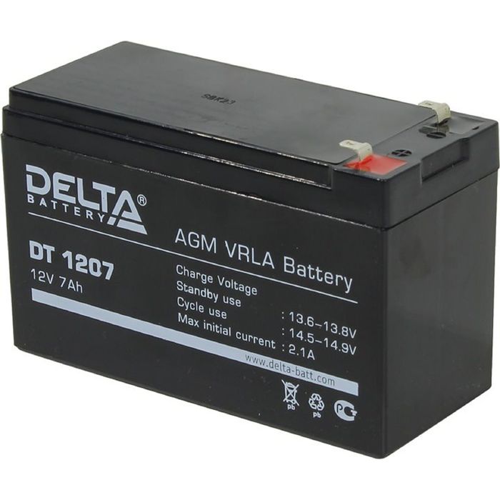 Аккумуляторная батарея Delta 7 Ач 12 Вольт DT 1207