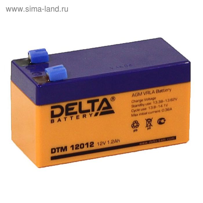 фото Аккумуляторная батарея delta 1,2 ач 12 вольт dtm 12012