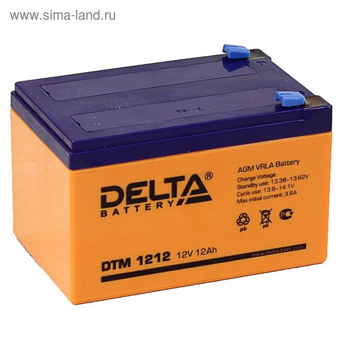 фото Аккумуляторная батарея delta 12 ач 12 вольт dtm 1212