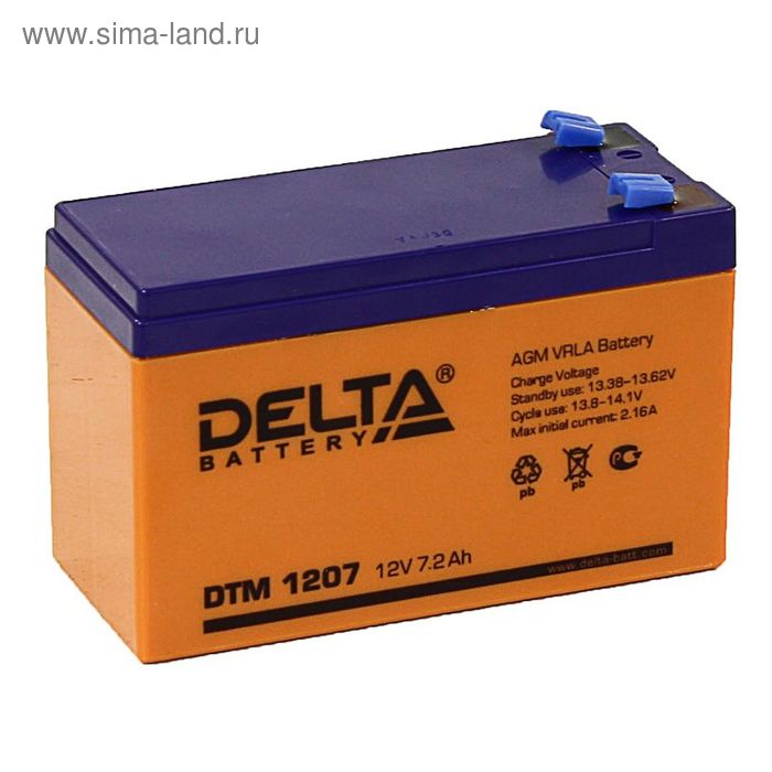 фото Аккумуляторная батарея delta 7 ач 12 вольт dtm 1207