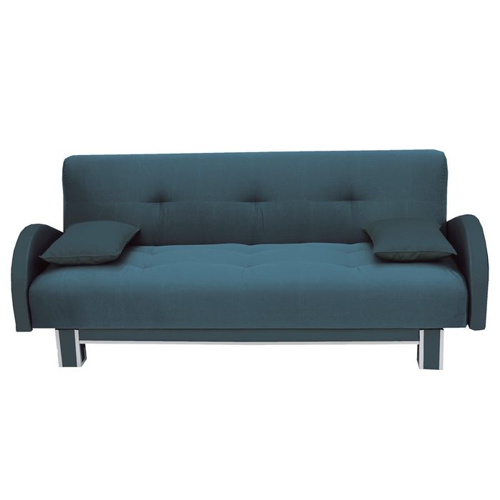 Диван-кровать "Поло" с подлокотниками, 2120 х 970 х 860 мм, ткань, цвет azure