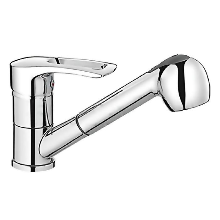 Смеситель для кухни Cron CN4766, с выдвигающейся лейкой, хром