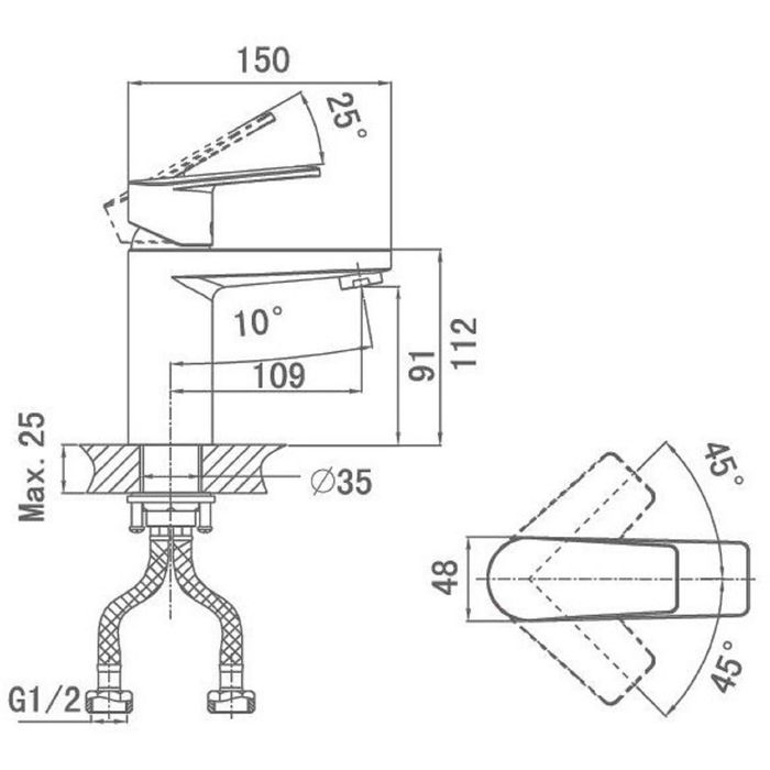 Смеситель для раковины D&K DA1322101