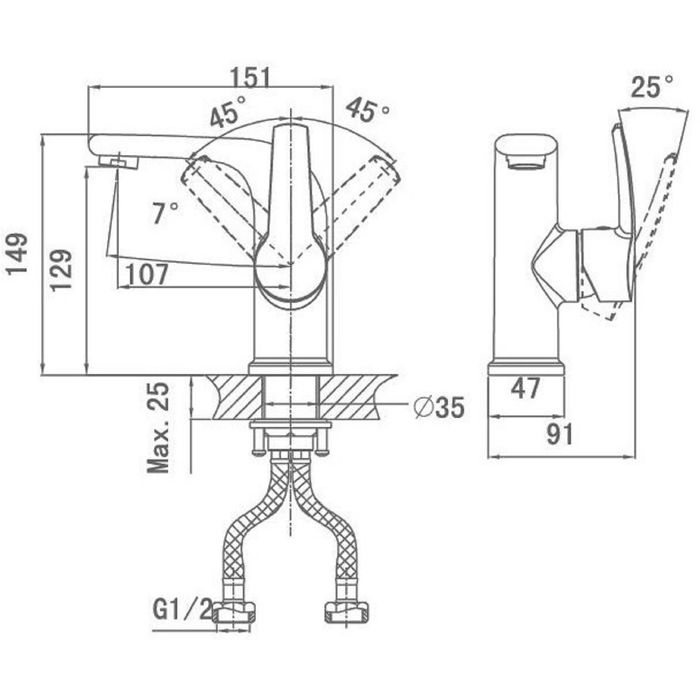 Смеситель для раковины D&K DA1362101