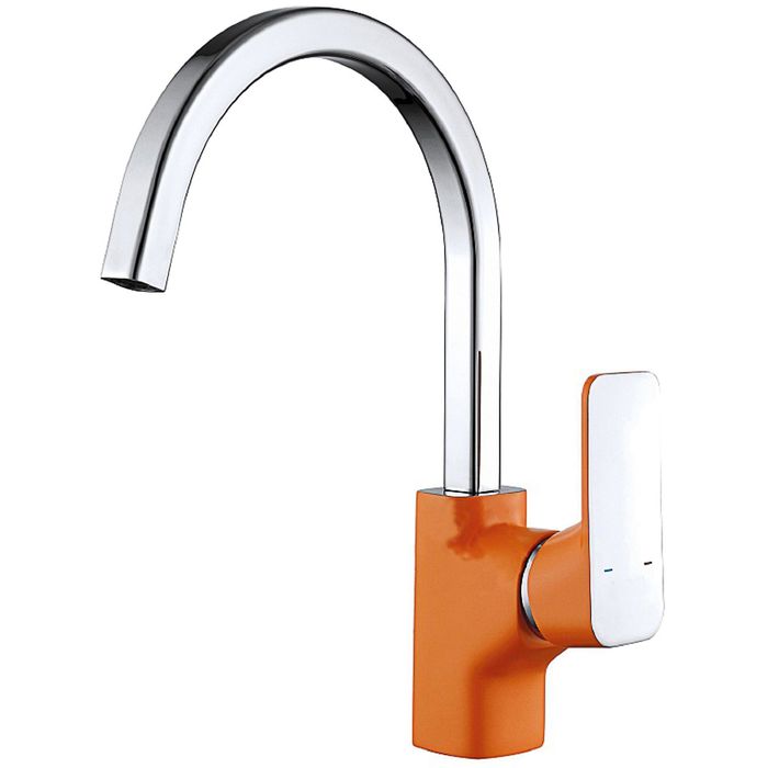 Смеситель для кухни D&amp;K DA1432413, оранжевый/хром