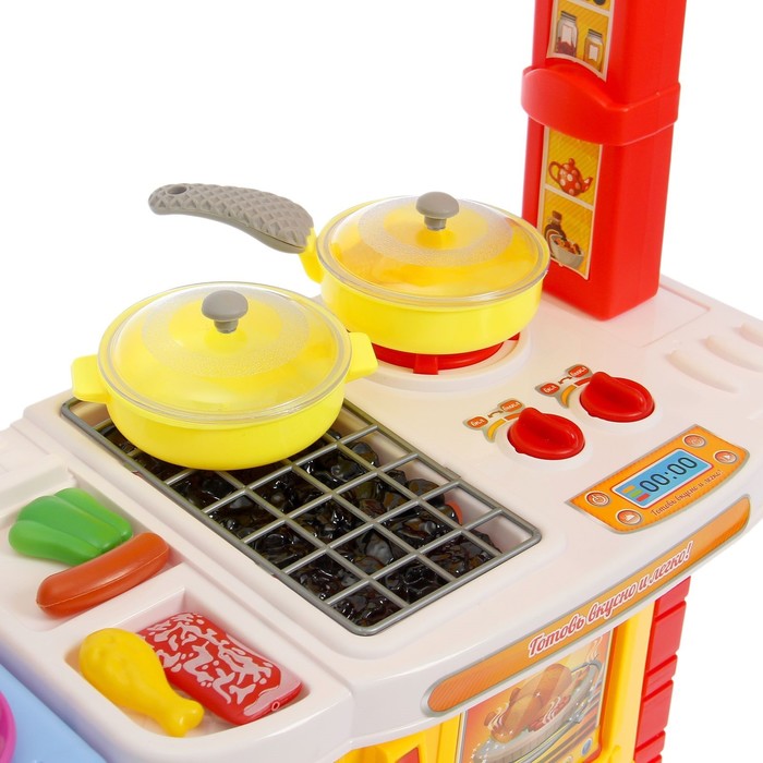 Игровой модуль кухня "Кулинарные истории", 12 предметов, световые и звуковые эффекты, высота 51 см, БОНУС - кулинарная книга