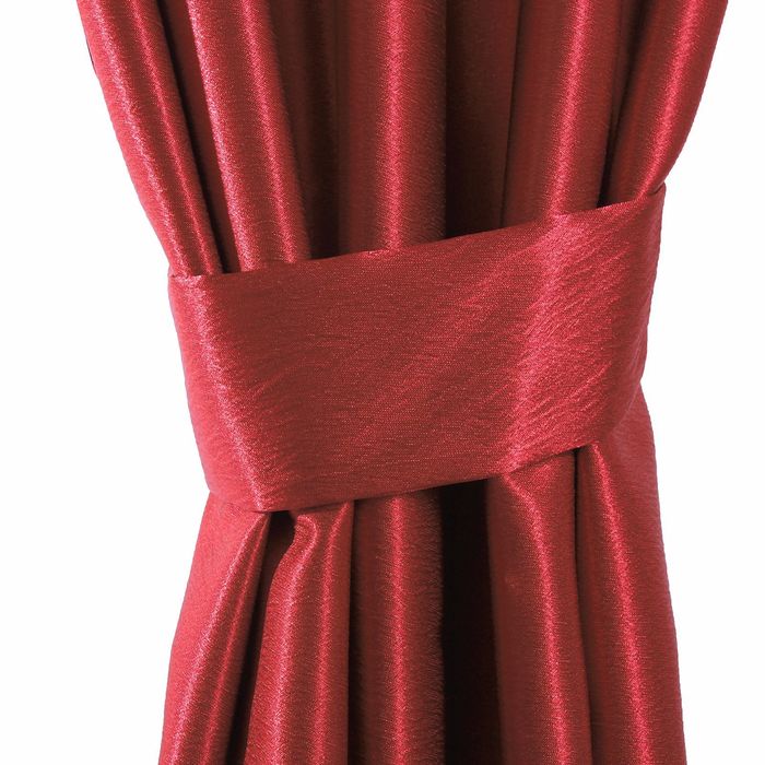 Штора портьерная "Этель" ширина 135 см, высота 250 см, цвет бордовый, глянцевая