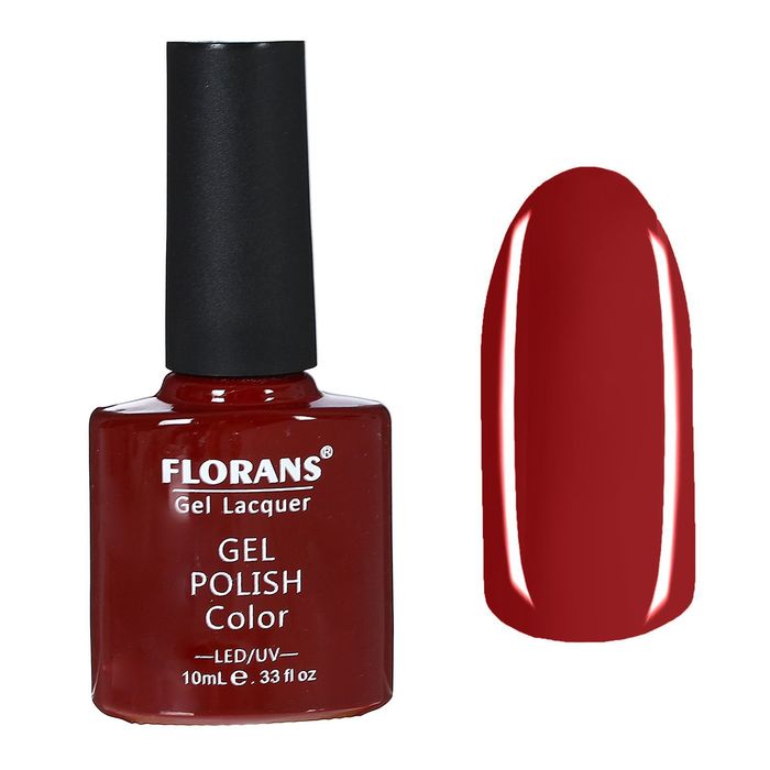Гель-лак для ногтей, 10190, 10мл, LED/UV, цвет бордовый