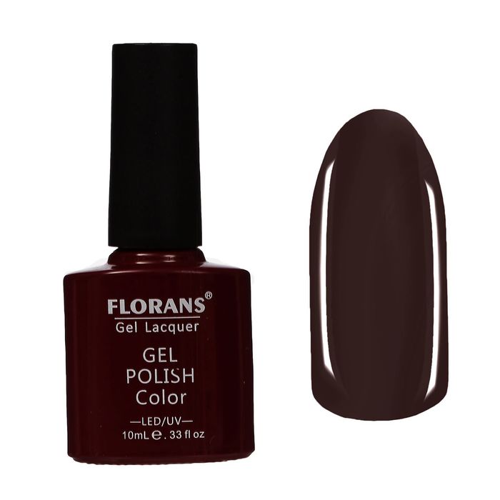Гель-лак для ногтей, 10214, 10мл, LED/UV, цвет коричневый