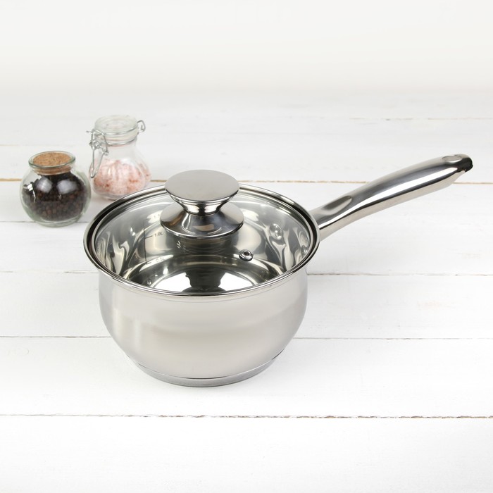 Ковш 1,3 л "Форт", стеклянная крышка