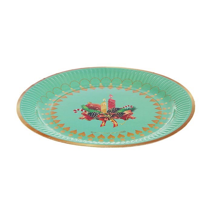 Тарелка с ламинацией "Пока горит свеча"23см