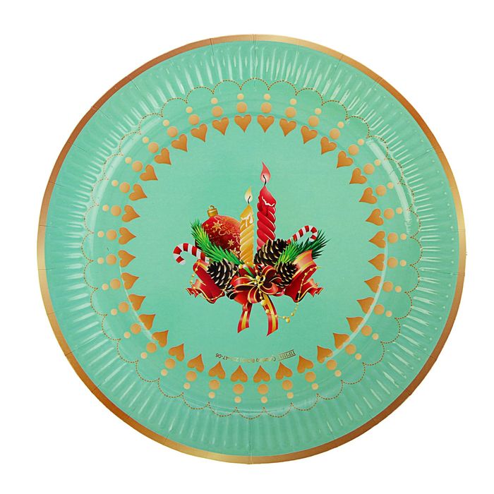 Тарелка с ламинацией "Пока горит свеча"23см