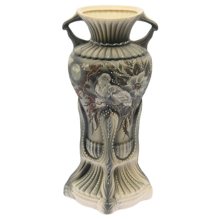 Ваза напольная "Аиша 2" жемчуг, попугаи