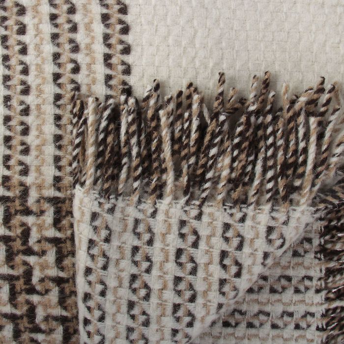 Плед шерстяной Капучино 170х210 см, бел/беж/кор рап.1, 70% шерсть Мериноса, 30% п/э