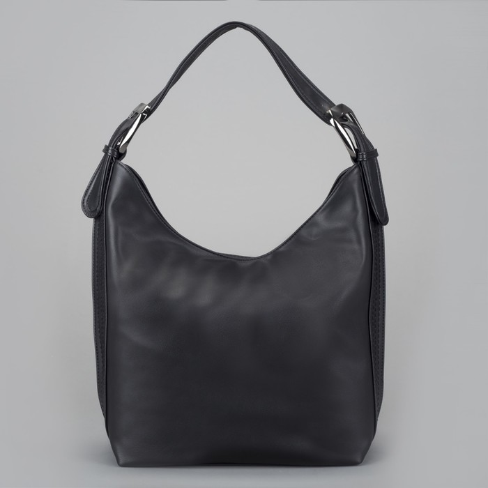 Сумка женская на молнии, 1 отдел, наружный карман, чёрная