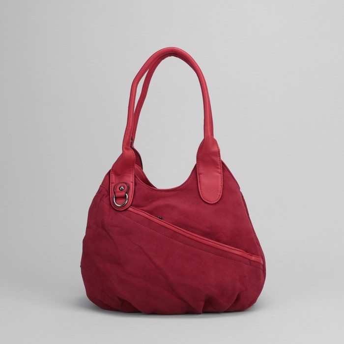 Сумка женская на молнии, 3 отдела, 2 наружных кармана, красная