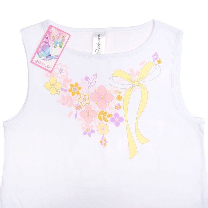 Майка женская Collorista "Колье" р-р S(44),бел, хлопок 95%, лайкра 5%