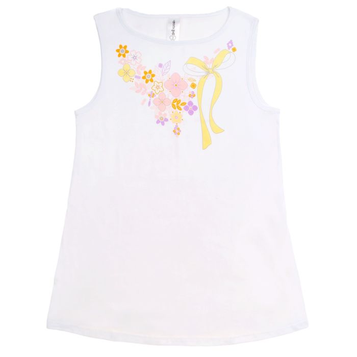 Майка женская Collorista "Колье" р-р L(48), бел, хлопок 95%, лайкра 5%