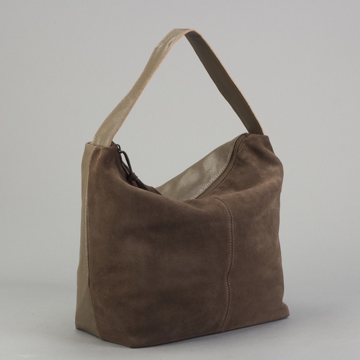 Сумка женская на молнии, 1 отдел с перегородкой, наружный карман, цвет хаки