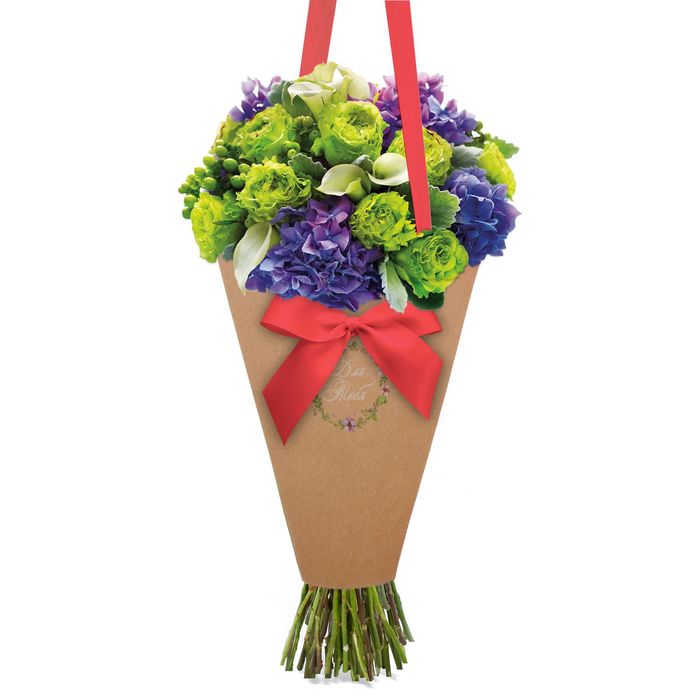 Конверт– конус для цветов «Для Тебя », 8 × 26,5 см