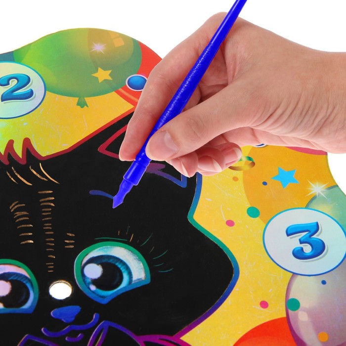 Часы-гравюра "Котик", 25 см