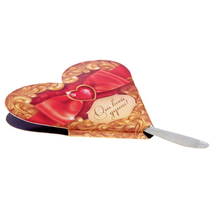 Ложка на открытке "От всей души!", 3 х 14 см