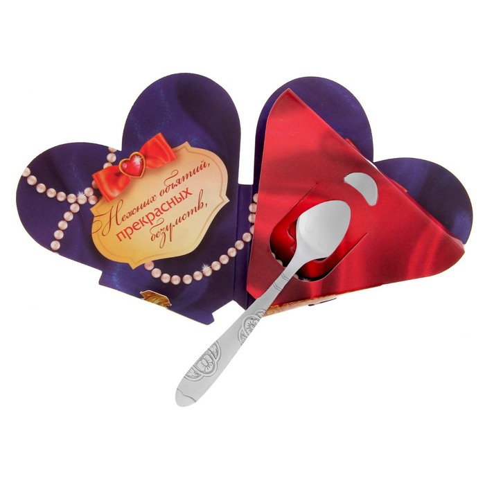 Ложка на открытке "От всей души!", 3 х 14 см