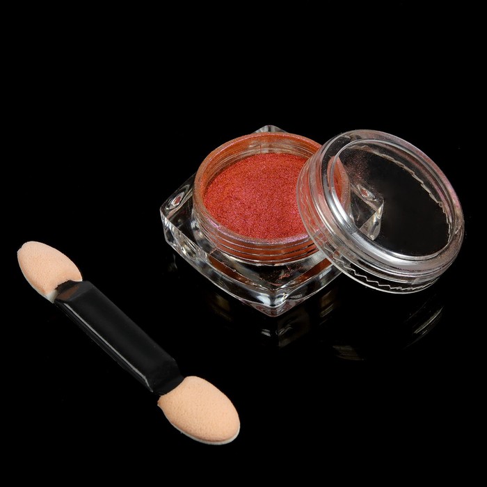 Втирка "Зеркальный блеск" для декора ногтей, 3гр, с аппликатором, цвет бордовый