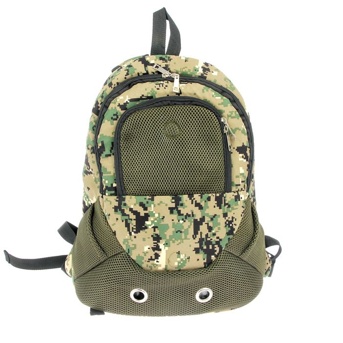 Рюкзак для переноски животных с откидным окном на магните, 37,5 х 16 х 42 см, зеленый