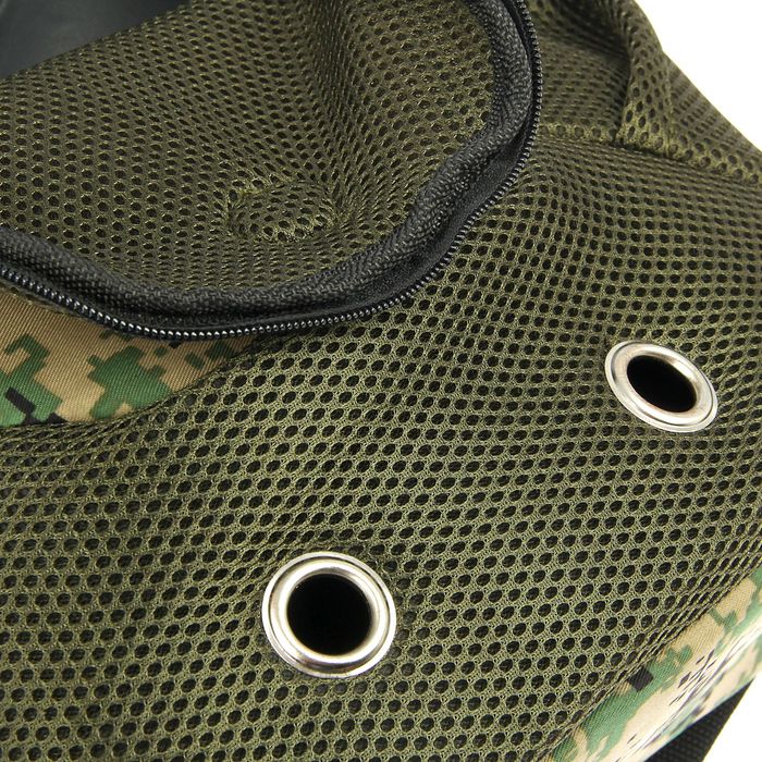 Рюкзак для переноски животных с откидным окном на магните, 37,5 х 16 х 42 см, зеленый