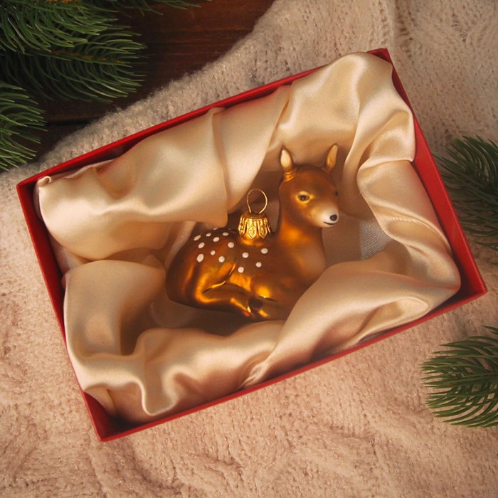 Ёлочная игрушка "Бэмби на привале"