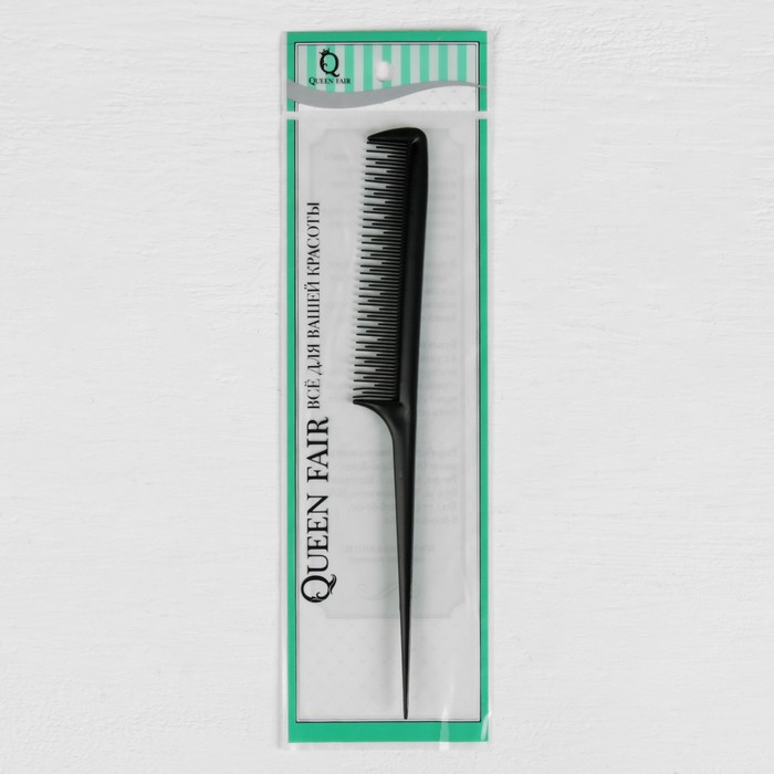 Расчёска с хвостиком комбинированная, цвет чёрный