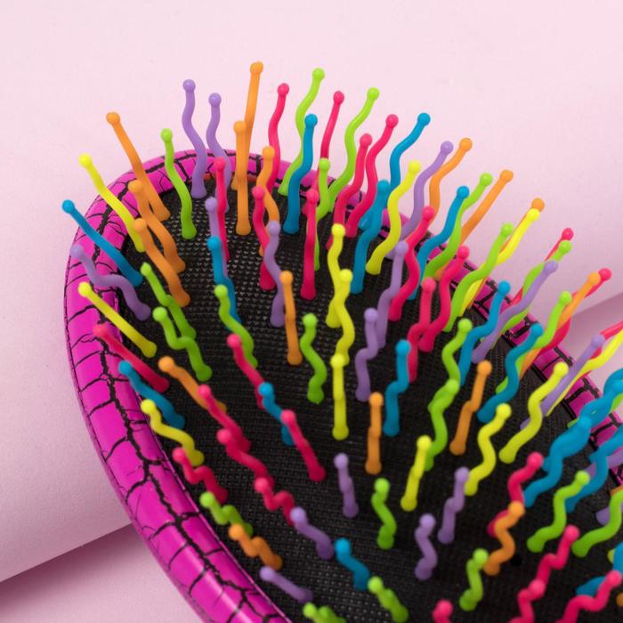 Расчёска массажная, овальная, цвет МИКС