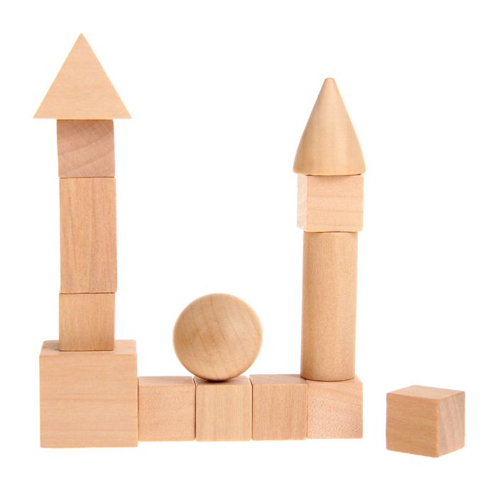 Обучающий материал , набор 14 предметов натуральный цвет