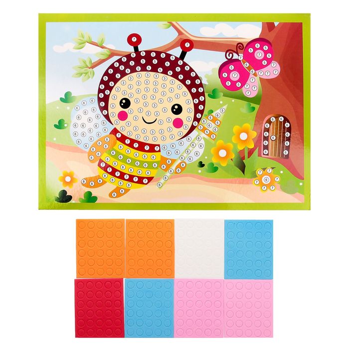 Мозаика стикерная "Пчелка", круглые элементы