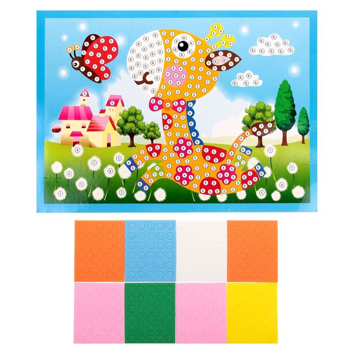 Мозаика стикерная "Жирафик", круглые элементы