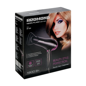 

Фен Redmond RF-522, 1800 Вт, 3 температурных режима, 2 скорости, черный