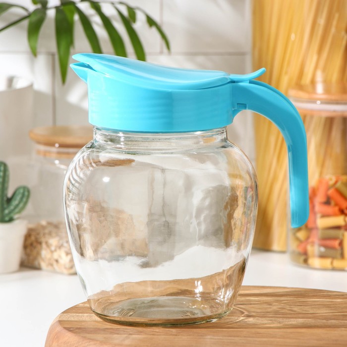 Кувшин-амфора 1,5 л "Бирюза", с крышкой