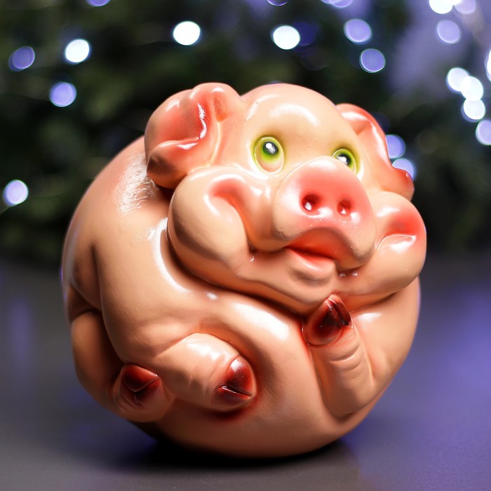 Копилка "Свинка круглая" 19см