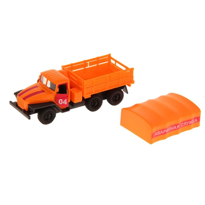 Машина металлическая инерционная "УРАЛ 12 см", двери открываются