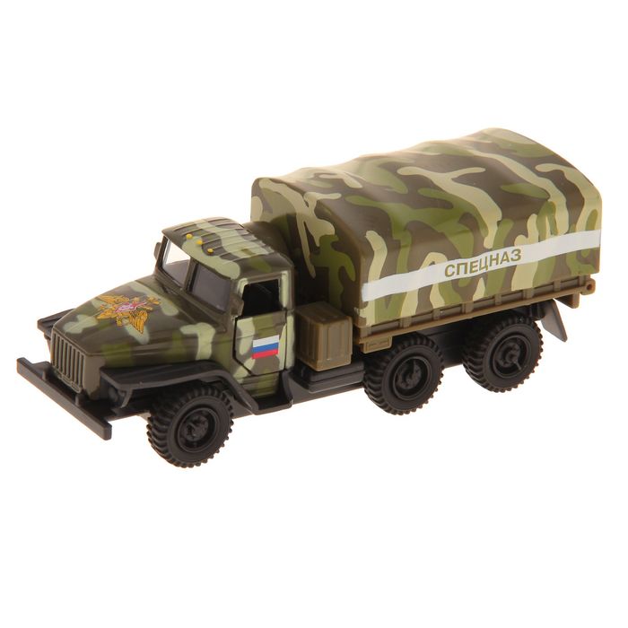 Машина металлическая инерционная "УРАЛ 12 см", двери открываются