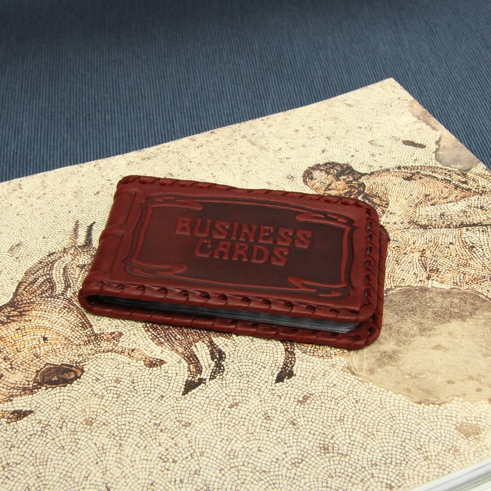 Визитница "Бизнес", 1 ряд, 18 листов, цвет коричневый